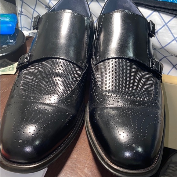 Stacy Adams black Double Monk straps